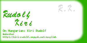 rudolf kiri business card